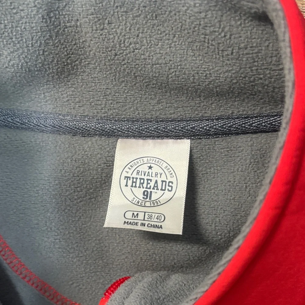 Rivalry Threads Vibrant Red and Soft Gray Jacket - Picture 2 of 4